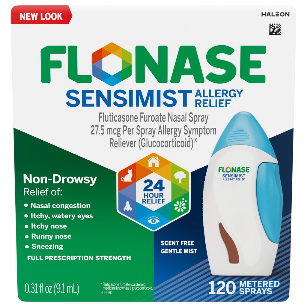 非眠気のためのFlonaseのSensimistのアレルギーの救助の鼻のスプレー、24時間多症状のアレルギーの救助– 120のスプレー