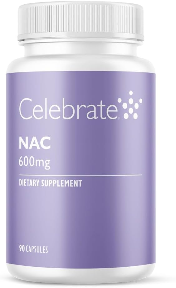 ビタミンNAC(N-アセチルシステイン)サプリメント、カプセルあたり600mg、グルテンフリー、非GMO、90カプセルを祝う
