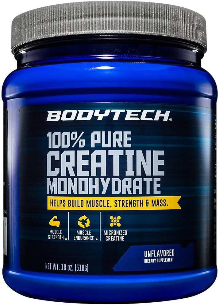 BODYTECH 100%の純粋なクレアチンの Monohydrate の粉-高められた筋肉強さおよび性能のための優れた Micronized のクレアチン-サポート筋肉、回復および高められた練習(18oz/102 のサービング)