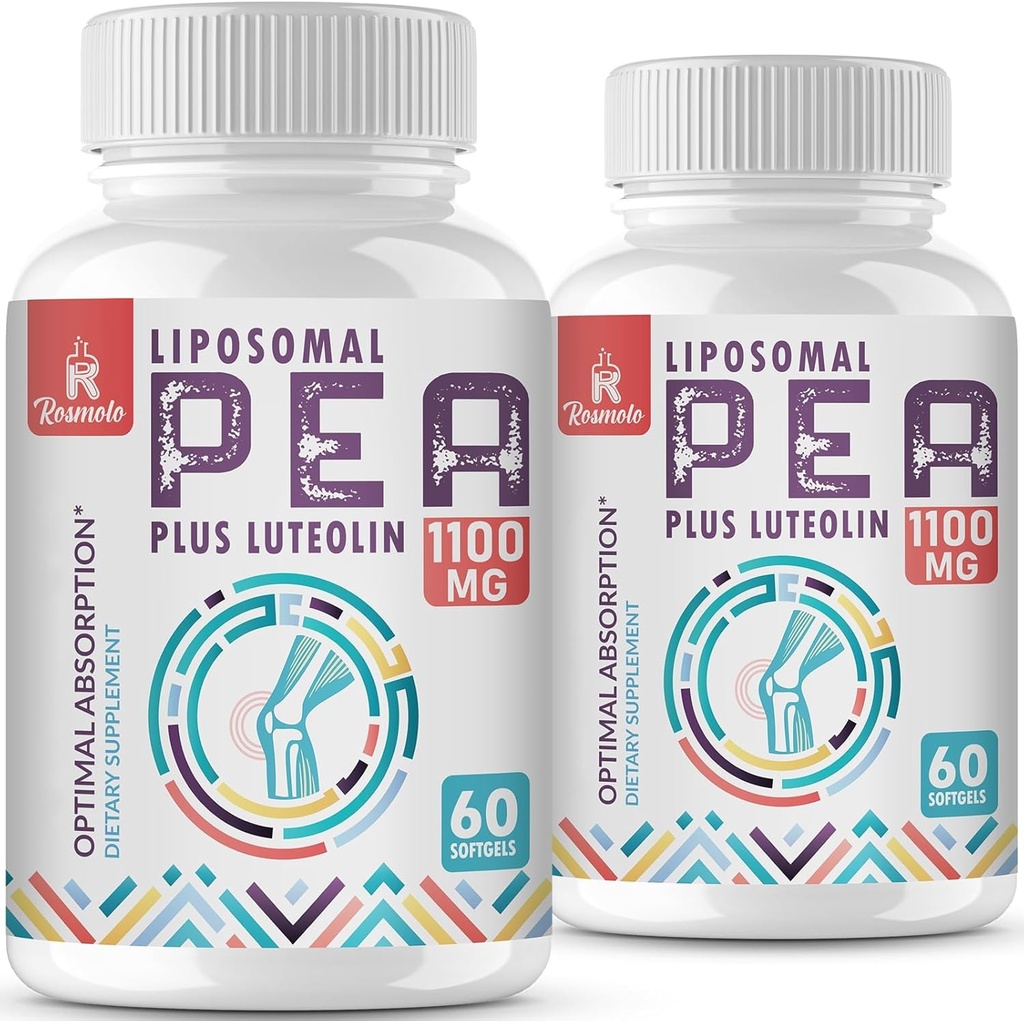 Liposomal Palmitoylethanolamide 1000のmg + Luteolin 100のmgのMicronizedのPea 99%高度に浄化される-高められた吸収およびBioavailability、120のSoftgels