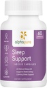 Melatonin、Ashwagandha、L-Theanine及びハーブ- 60のカプセルが付いている睡眠の補足