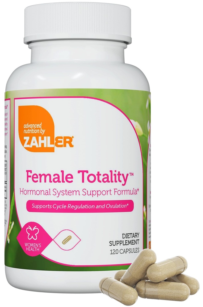 Zahler 女性 Totality - D-Chiro、Inositol、Dong Quai、Shatavari、Chaste Tree、聖バジル、DIM、鉄 - 女性のためのホルモンバランス(120カプセル)