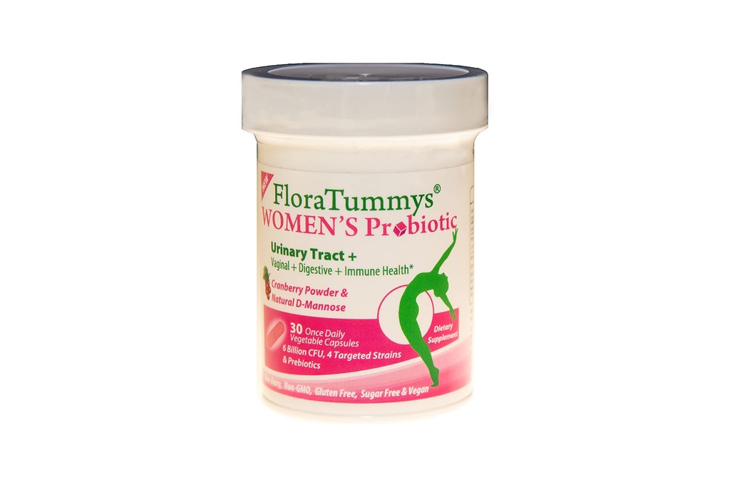 FloraTummys 女性のプロバイオティック、尿路消化器系の健康、クランベリーパウダー、コーシャ認定、非乳製品、グルテンフリー、非GMO
