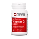 ライフバランスのためのPROTOCOL - ビタミンD3 5000 IU (高い効力)はカルシウム吸収、骨および歯科健康、免疫システム機能、神経系および認知機能- 120 Softgelsを支えます