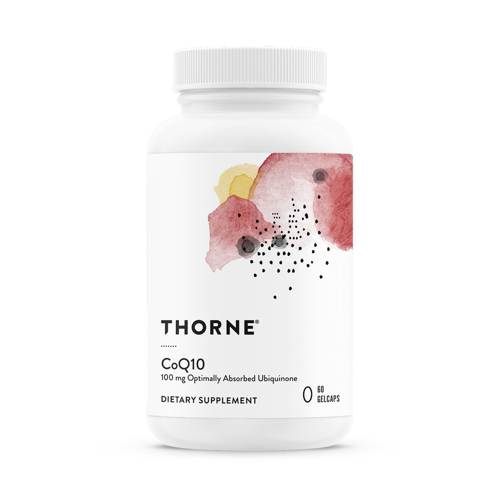 THORNE - CoQ10 - 100mg最適化Ubiquinoneサプリメント - 心臓の健康、脳機能、細胞エネルギー生産と健康な老化をサポート* - サードパーティ認定 - グルテンフリー - 60Softgels