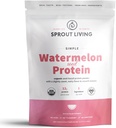 Sproutの生きている単純スイカの種蛋白質の粉、12のグラムの有機性植物は人工的な甘味料、非酪農場、非GMO、ビーガン、グルテンフリー、Ketoの飲み物の混合物(10のoz)を基づかせていました