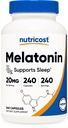 Nutricost Melatonin 20mg、240カプセル、非GMO&グルテンフリー