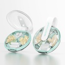 小さい丸薬の箱、財布及びポケットのためのかわいい丸薬箱、4 Compartmentの取り外し可能な丸薬のホールダー、ビタミン、補足、魚油(緑)のための携帯用旅行丸薬のオルガナイザー