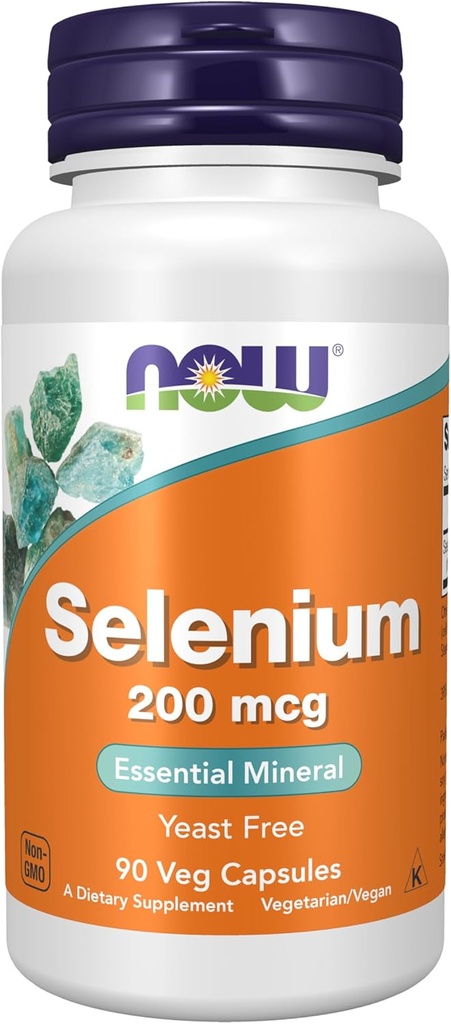 NOWフーズサプリメント、セレン(L-Selenomethionine)200 mcg、エッセンシャルミネラル*、90 ベジカプセル
