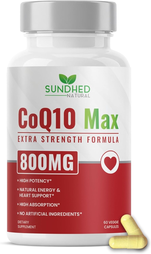 CoQ10の強力な酸化防止の補足-余分強い方式800mg、60のカプセル、Coenzyme Q10のビタミンおよび補足との1か月の供給