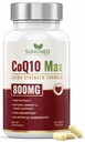 CoQ10の強力な酸化防止の補足-余分強い方式800mg、60のカプセル、Coenzyme Q10のビタミンおよび補足との1か月の供給