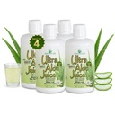 Aloe Ultra Aloe Veraジュースの奇跡、1 Qt。 4パック、全葉、純粋、濾過、コンテンツおよび純度(ガロン)のために証明される