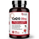 自然TARGET CoQQ L-カルニチンとOmega-3s、BioPerine、サポート心と免疫システム、細胞エネルギー生産、120のサービングと高吸収酵素Q10-200mg