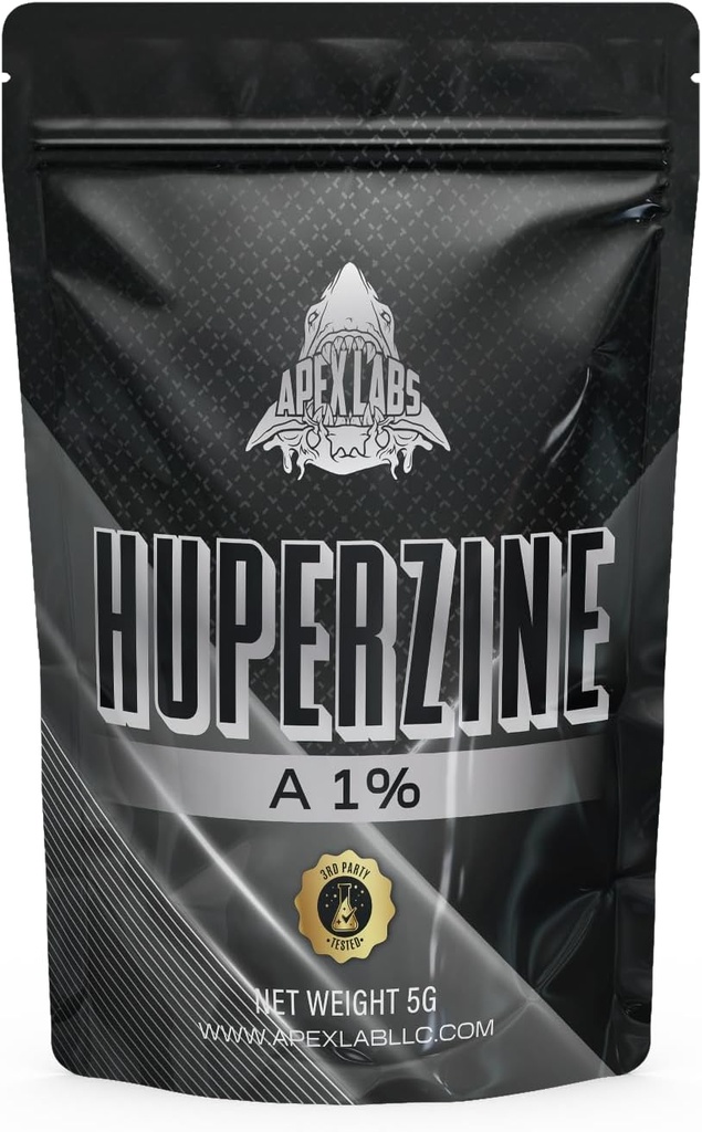 Huperzine-A 1%パウダーサプリメント(使用準備) | ヒューペルツィアセラタエキス | 向知剤 | 非GMO、グルテンフリー | 米国製 - 第三者試験(5グラム)