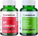 INFINITE AGE Wellness Bundle - BP ライフライン ハートヘルス サポート サプリメント 1030mg、Apple Cider Vinegar カプセル 1950mg - アメリカ製
