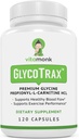 VitaMonk GlycoTraxTM GPLCエクストラ大型ボトル - 人工フィラーなしの高吸収性グリシンプロピオンシル-L-カルニチンの120カプセル - グリシンプロピオンシルLカルニチンサプリメント