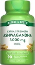 Nature's Truth Ashwagandha カプセル | 3000mg | 90 カウント | 余分な強さ | 黒いペッパーと | 非GMO & グルテンフリーの補足