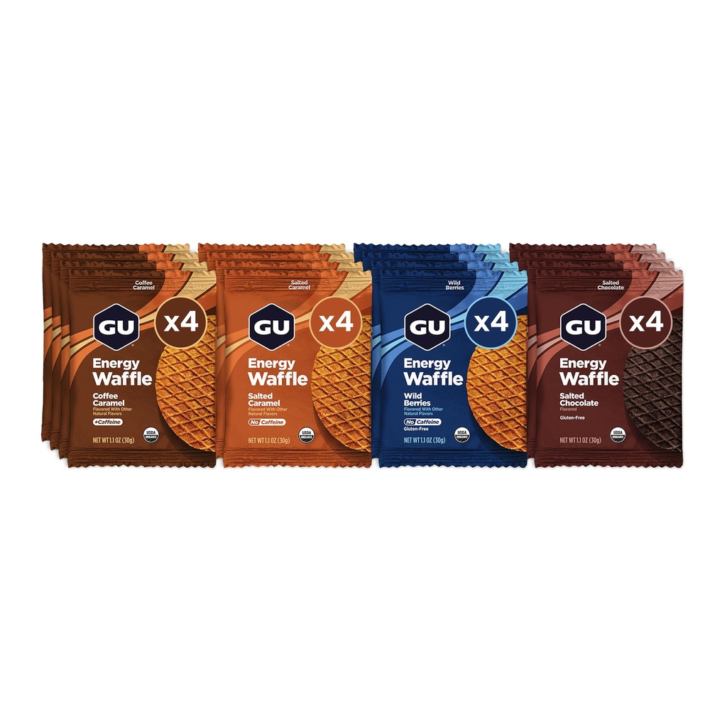 GUのエネルギーStroopwafelバラエティパックスポーツ栄養ワッフル、カフェインが含まれています、そしてコーシャダイリー、任意のワークアウトのためのオンザゴーエネルギー、16カウント