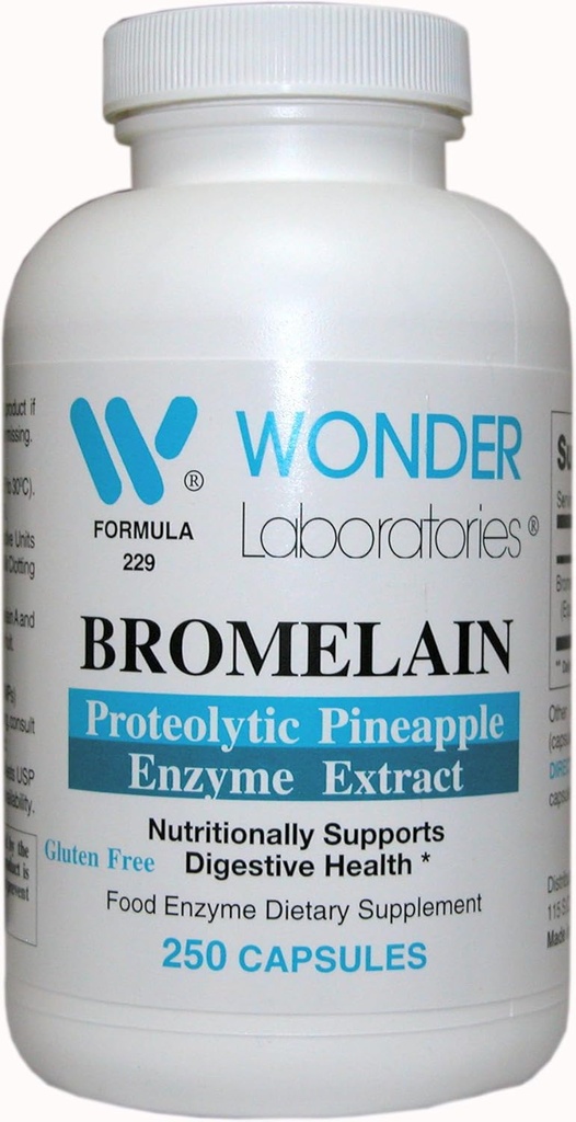 ワンダーLabs Bromelain 2000 150mgのProteolyticのパイナップルの酵素のエキス、栄養的にサポートの消化器の健康- 250のカプセル