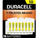 Duracellの補聴器電池の黄色のサイズ10、16の計算のパック、10Aのサイズの長持ちする力、余分長のEasyTabは補聴器装置のために取付けます