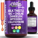きれいなNutraceuticalsのミルクのThistle NACのレバーの清潔なDetox及び修理補足のレバー サポートDandelionのエキス、Artichoke、Chanca Piedra、コリン、L-Glutathione、Burdock、Schisandraが付いている液体の低下