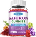 Saffron Gummies - 男性の女性のための砂糖の自由なサフランの補足はSaffronのエキス、情熱の花、リラックスのためのマグネシウム及びビタミン、焦点、ラズベリーの味、60の計算と支持します
