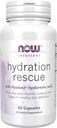 NOW Foods Solutions、Hyabest® hyaluronic 酸による水分補給救助、若々しい肌を維持するのに役立ちます*、健康な皮膚水分*、60ベジカプセルをサポート
