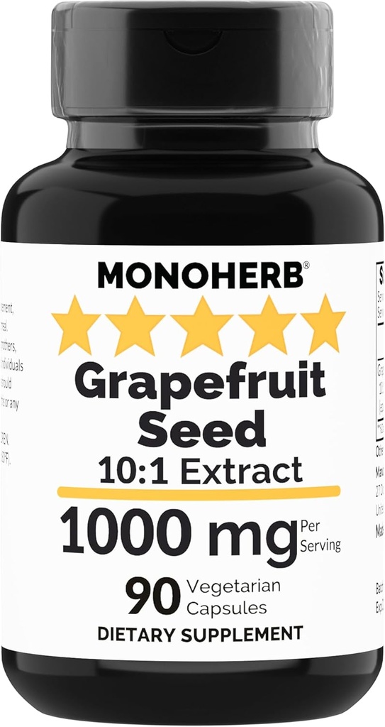 MONOHERBグレープフルーツ種子エキス1000mg - 90ベジタリアンカプセル