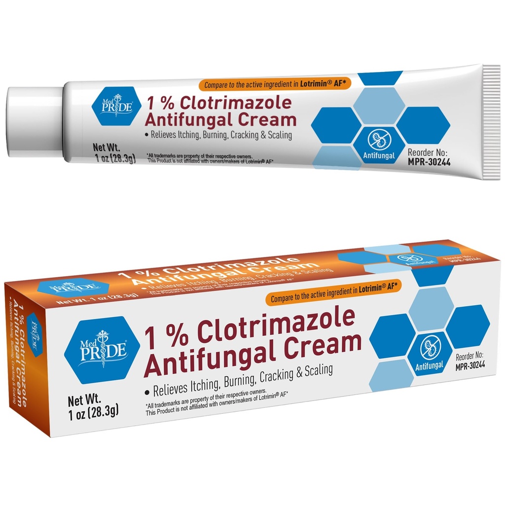 MED PRIDE 1% ClotrimazoleのAntifungalのクリーム1ozの真菌のスキン ケアの処置と- JockのItchボディ軟膏-戦いの伝染、汗の発疹、足、Ringworm及びRelievesのかゆみ、焼くこと