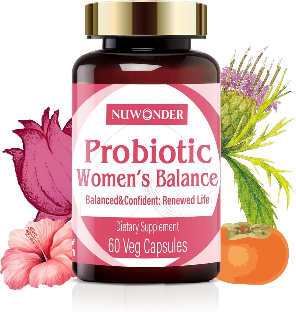Prebiotics and Probiotics for Women – Vaginal Probiotics Blend, Natural Prebiotics, Herbal Support, Promote Feminine Health & Intimate Balance, Eliminate Vaginal Odors & pH Balance, 60 Capsules (2)