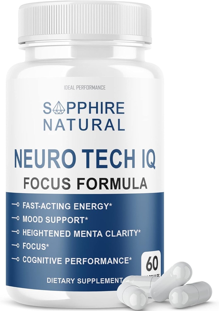 Neuro Tech IQ の頭脳の補足の Neurotech Iq の焦点の方式の丸薬(60 のカプセル)