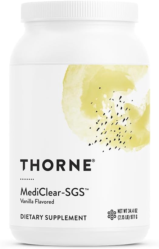 THORNE - MediClear-SGS - 米とエンドウ豆タンパク質ベースのドリンクパウダー - 財団サポート - 環境と食餌毒を排除* - バニラ - 34.4オズ