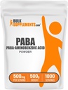 BulkSupplements.com PABAパウダー - パラアミノベンゾ酸、ウェルネス用PABAサプリメント - ビーガン&グルテンフリー、500mg/サービング、500g(1.1ポンド)(パッケージ1)