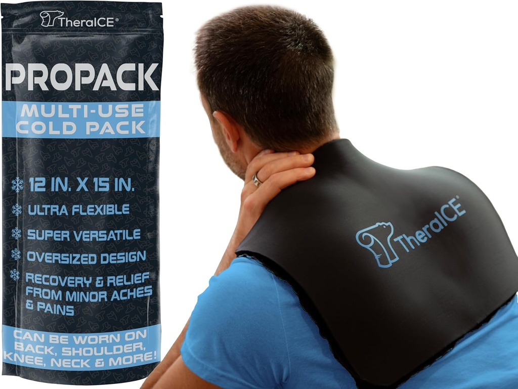 Theraice PROpack 冷たい療法再使用可能な冷たいゲルのアイスパック - 余分大きい 12x15 - 筋肉背部苦痛、肩、ヒップ ニーのために大きい - 最低の痛み及び苦痛のための特大の多目的冷たいアイスパック
