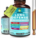 8 に 1 Lung 防衛草のエキス, ブレンド (Mullein-Marshmallow-OSHA-Wild Cherry-Elderberry-Yerba Santa-Olive Leaf-ACV) Lung Cleanse, Respiratory & Immune System Support. 液体の補足2 OZ