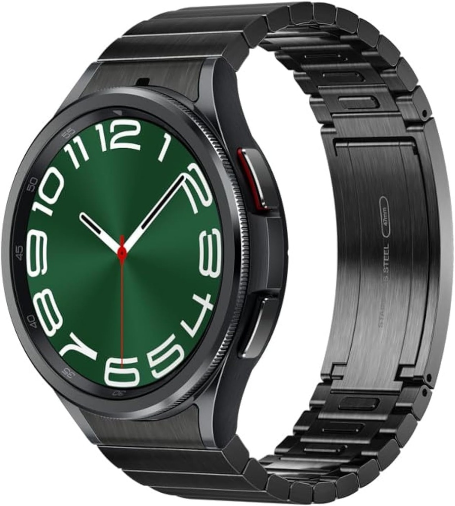 SAMSUNG Galaxy Watch 6 Bespoke Edition 47mm独占Bluetooth Smartwatch、健康、フィットネス、睡眠、心拍数トラッカー、改善電池、サファイアクリスタルガラス、米国版、リンクブレスレットバンド、黒