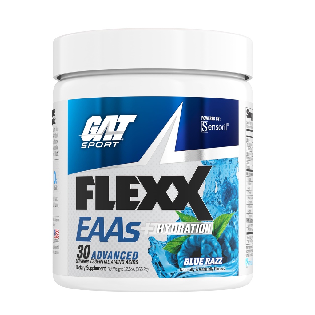 GAT SPORT Flexx EAA + Hydration、高度なエッセンシャルアミノ酸、30サービング(ブルーレイズ)