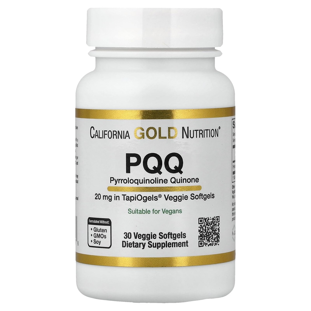 カリフォルニアの金の栄養 PQQ、20 の mg、30 Veggie の Softgels