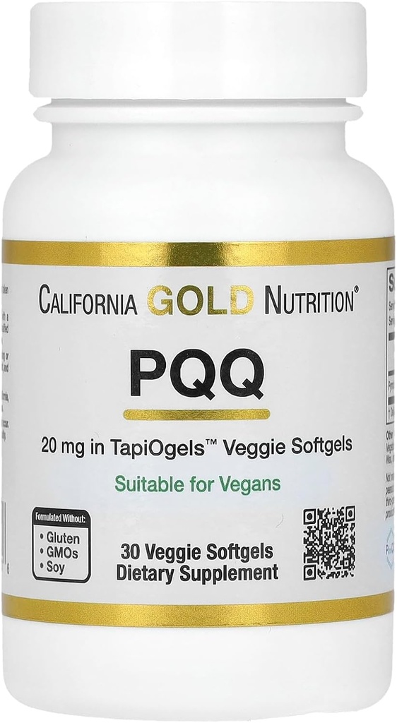 カリフォルニアの金の栄養 PQQ、20 の mg、30 Veggie の Softgels