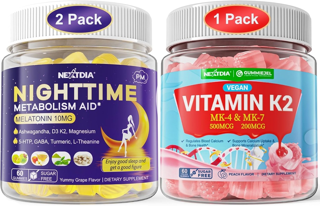 束: Melatonin 10mg 20mg及びビタミンK2のグミ