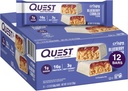 Quest Nutrition Crispy Blueberry Cobbler Hero Protein Bar, 16g Protein, 1g Sugar, 3g Net Carb, グルテンフリープロテインスナック, Keto Friendly, 12カウント