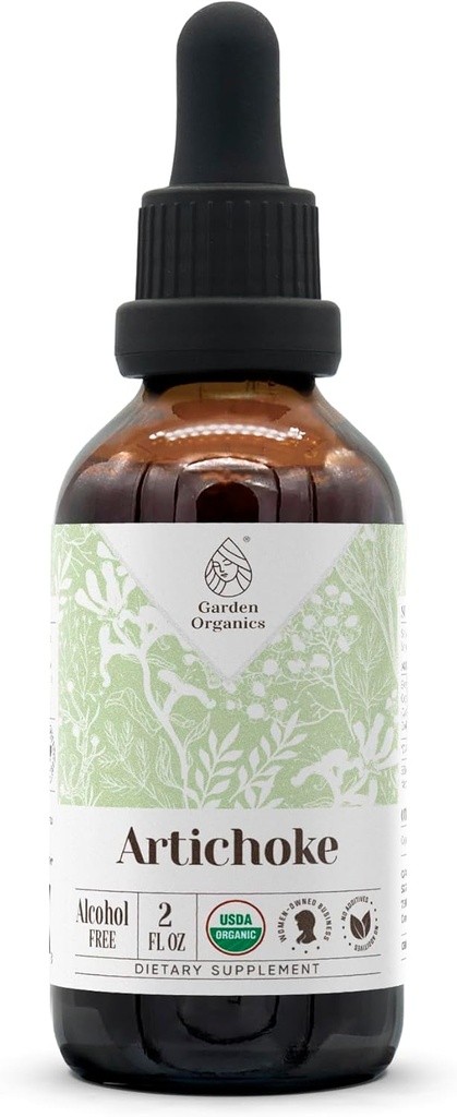 Artichoke USDA Organic Alcohol-Free Extract | Dietary Supplement, High-Potency Tincture | Natural Certified Organic Artichoke (Cynara scolymus) Dried Leaf 2 oz