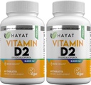 HAYATビタミンビーガンナチュラルビタミンD 2400 IU、D2、認定ハラール(パック2)