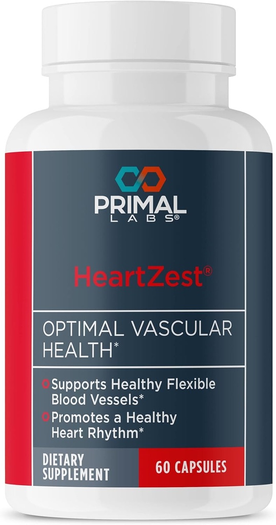 Primal Labs HeartZest - 心臓の健康 - ビタミンD3&K2フォーミュラ - 60カプセル