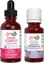 女性&BコンプレックスドロップのMaryRuth Organic Stress & Cognition Probiotic(チョコレート) | USDA Organic, Clean Label Project Verified® | リラックス、メタボリズム、健康のためのビタミン | ヴィーガン、グルテン