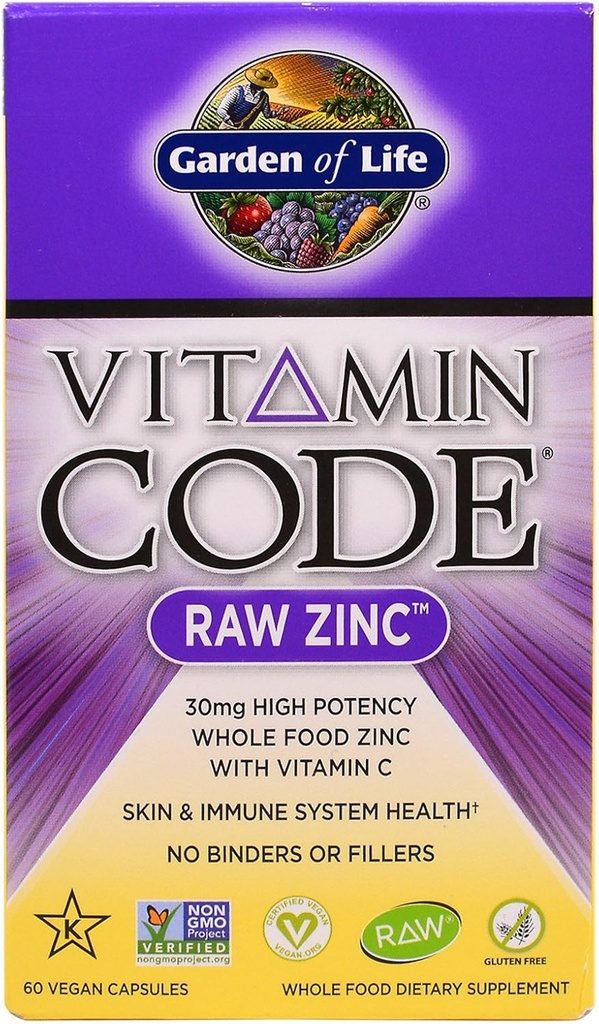 Garden of Life, Vitamin Code, Raw Zinc, 60 Veggie Caps