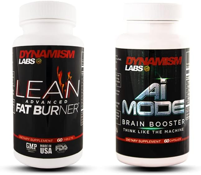 MANTFUP DynamismLabs Peak Performance Bundle - Lean Advanced Fat Burner and AI Brain Booster