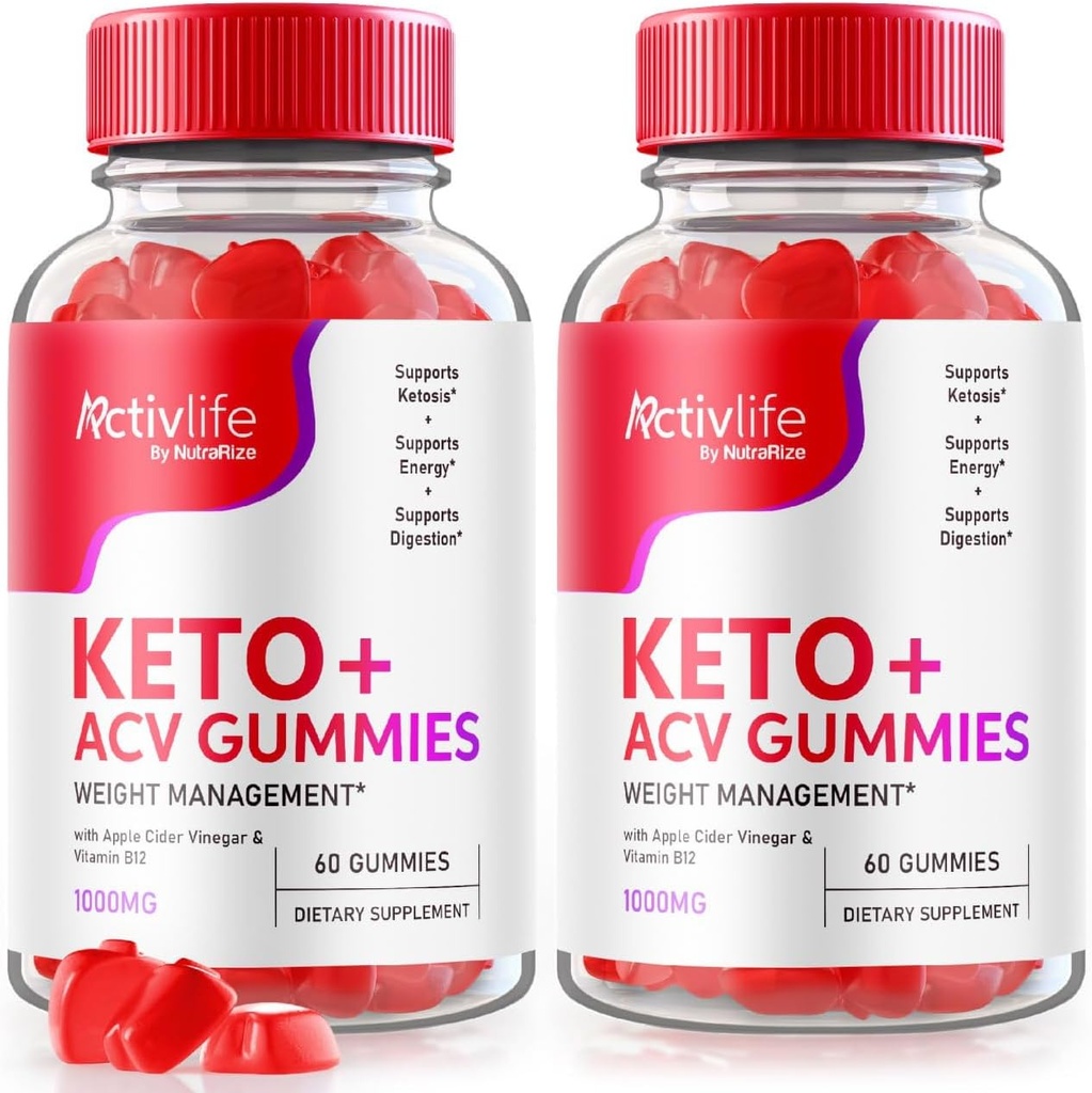 NutraRize(2 ActivLife Keto + ACV Gummiesのパック)、アドバンスト・フォーミュラ、レビュー(120 Gummies)