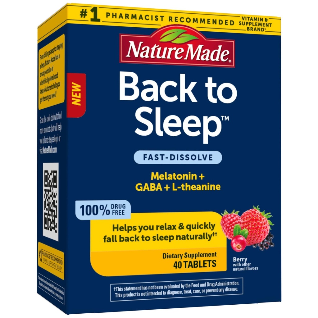 自然は眠りに戻ってきました, メラトニンの断食, 自然に眠りに落ちるのに役立ちます, L-テアニンとGABA リラックスしてあなたの心をカルム, 40 錠