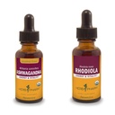 ハーブ Pharm Ashwagandha & Rhodiola Root 抽出物 エネルギー, 死亡率 & スタミナ, アルコールフリー グリセライト & 有機 Cane アルコール, 1 Oz 各